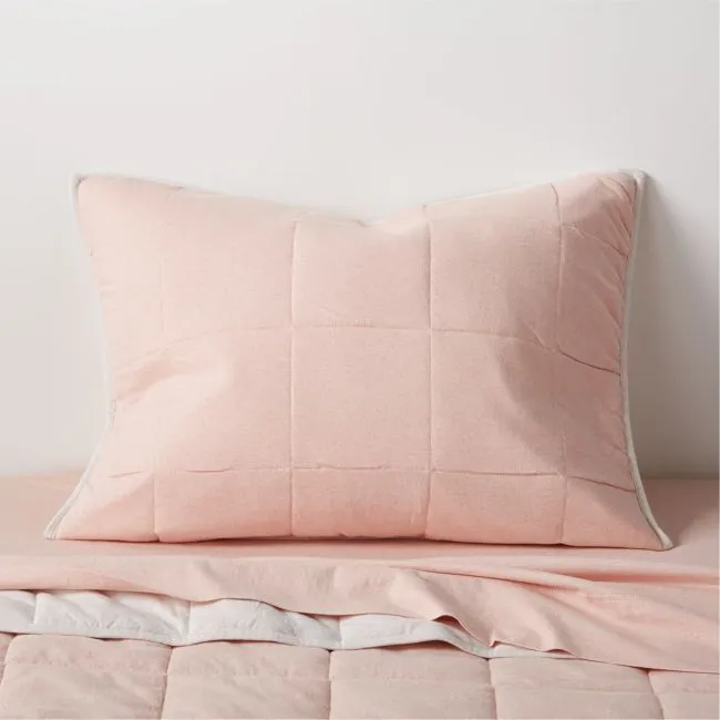 Comfy Tee Pink Reversible Organic Cotton Jersey Kids Pillow Sham