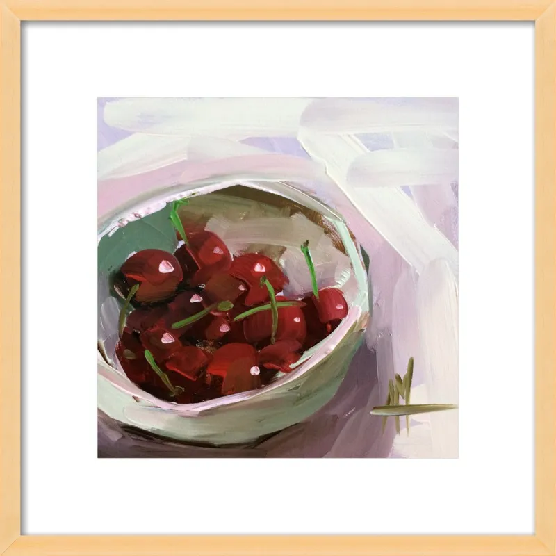 bowl of cherries no. 7 by Angela Moulton for Artfully Walls