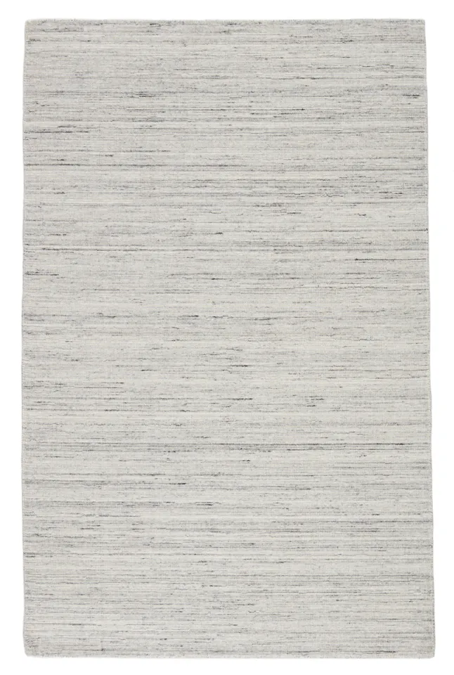 Danan Handmade Indoor/ Outdoor Solid Gray/ Ivory Area Rug (4'X6')