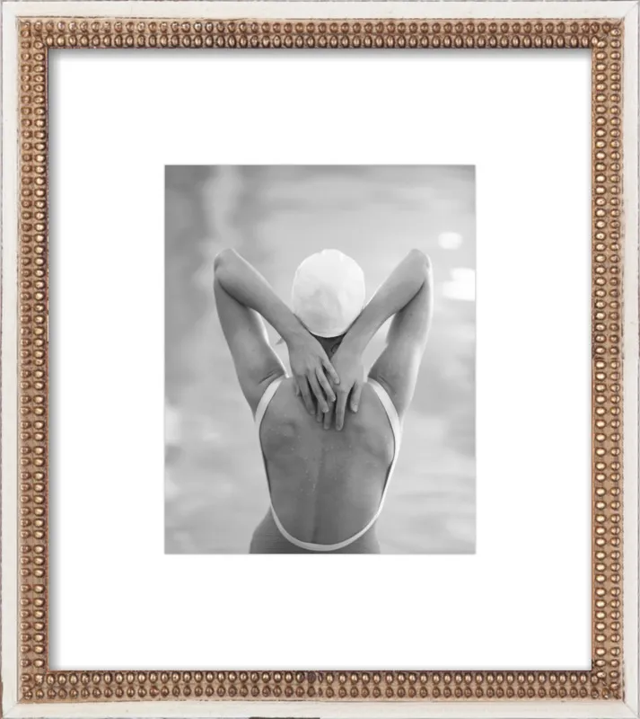 The Swimmer with a white  cap by Lucy Snowe for Artfully Walls