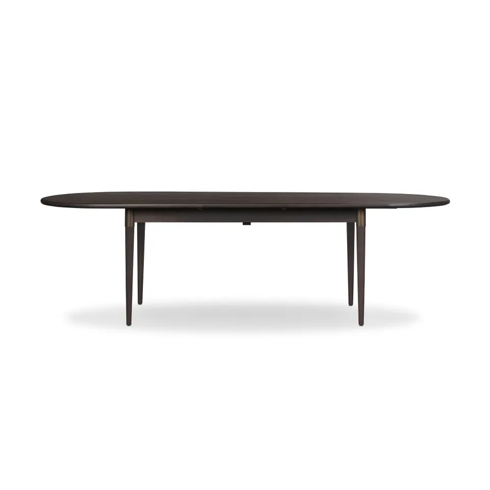 Harper Oval Extension Dining Table - Black Mango Veneer