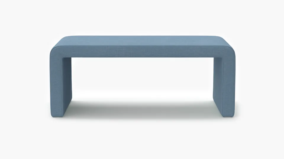 Waterfall Bench, French Blue Everyday Linen