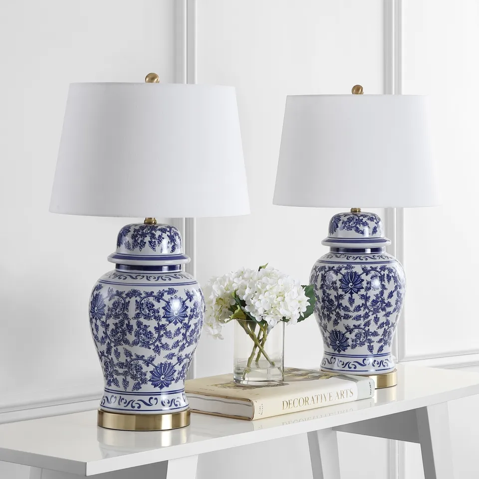 Arwen Table Lamp, Set Of 2 - Blue / White