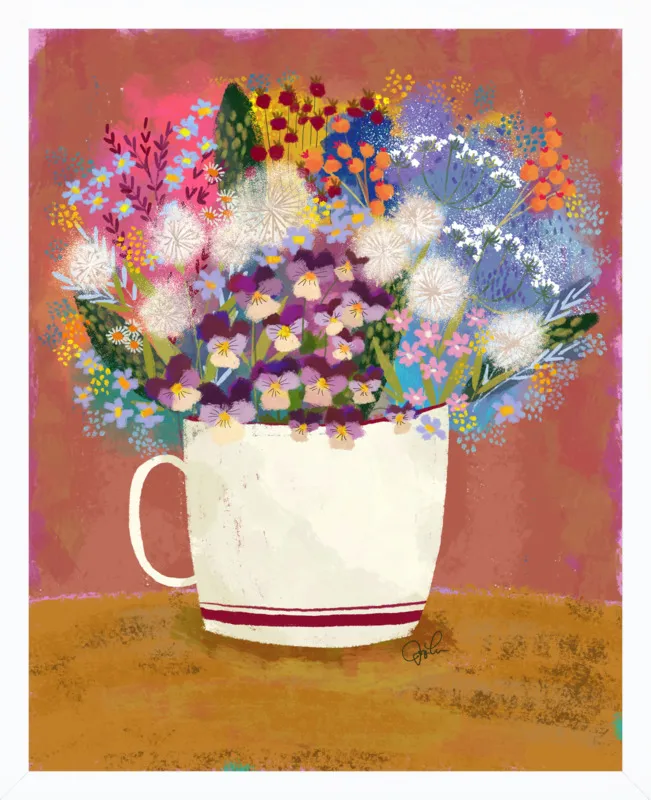 Violas in Russet by Joy Laforme for Artfully Walls