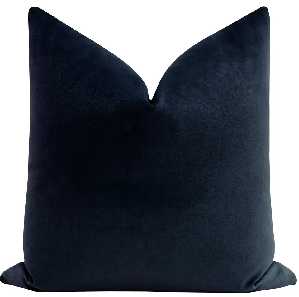 SOCIETY VELVET // NAVY BLUE + FRINGE - XL LUMBAR 14" X 48" / Bone Fringe
