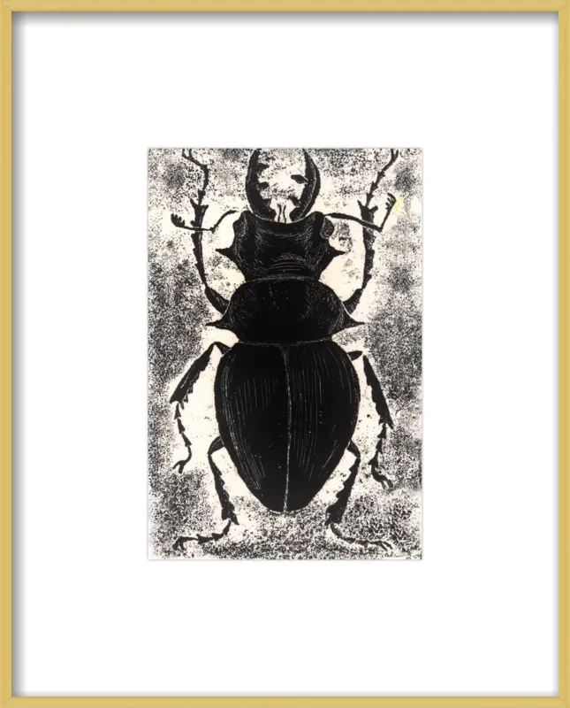 Black Beetle on White by Tennopent Sooster for Artfully Walls