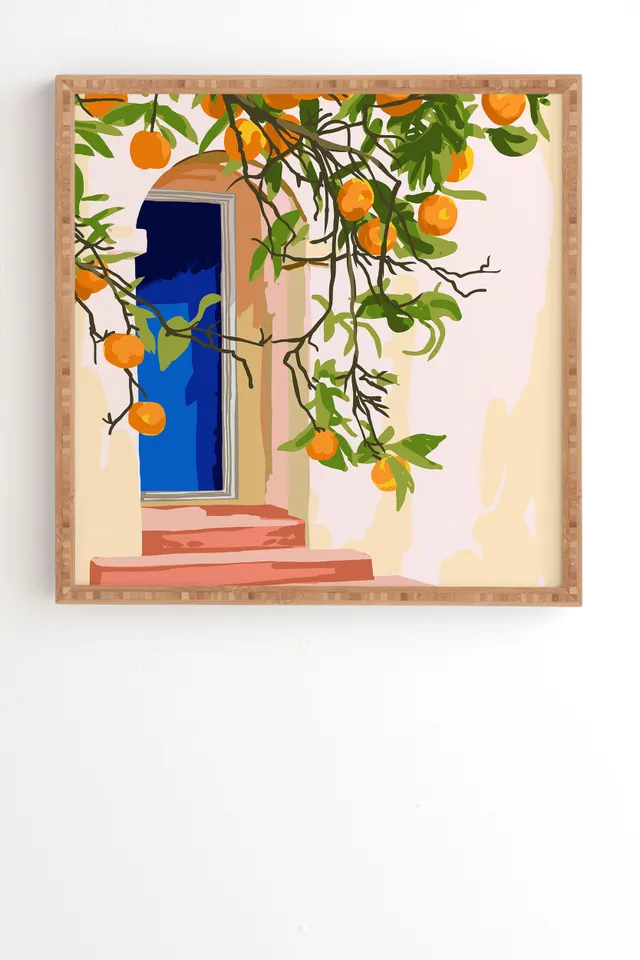 Go With All Your Heart by 83 Oranges - Framed Wall Art Bamboo 20" x 20"