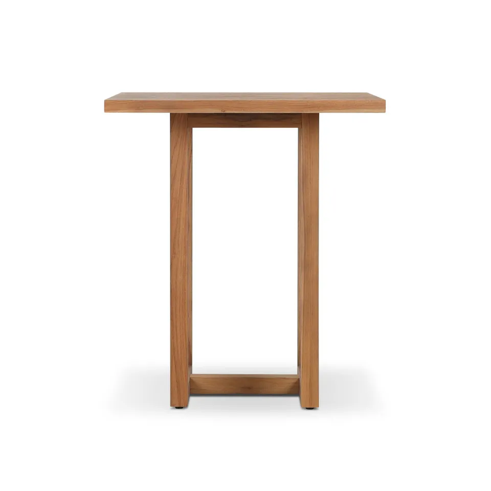 Stapleton Square Outdoor Bar Table - Stained Toasted Brown-FSC