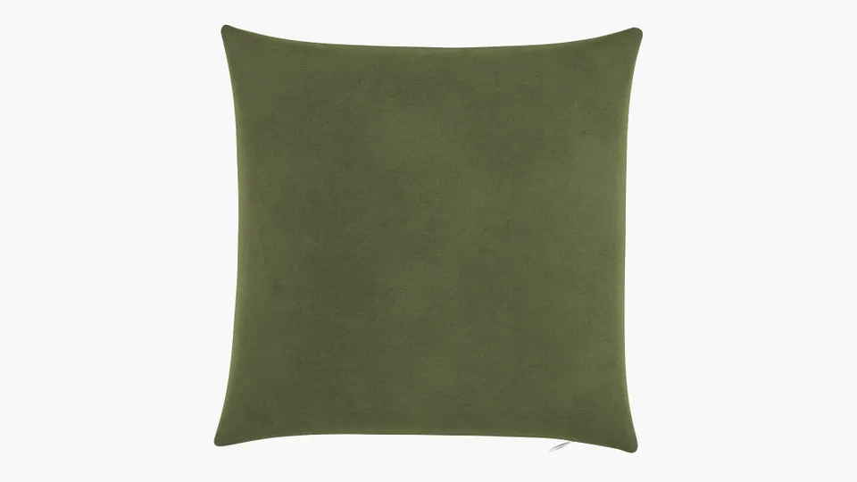 Throw Pillow 18", Zucchini Luxe Velvet, 18" x 18"