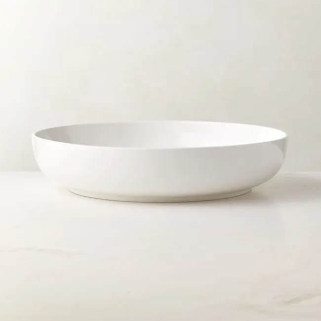 Contact White Ceramic Serving Bowl Low