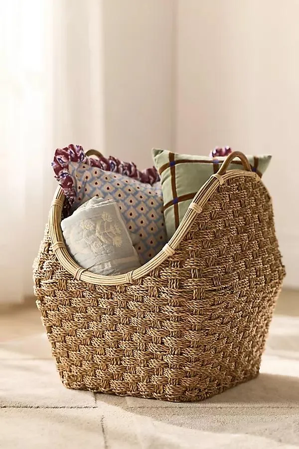 Woven Seagrass Storage Basket