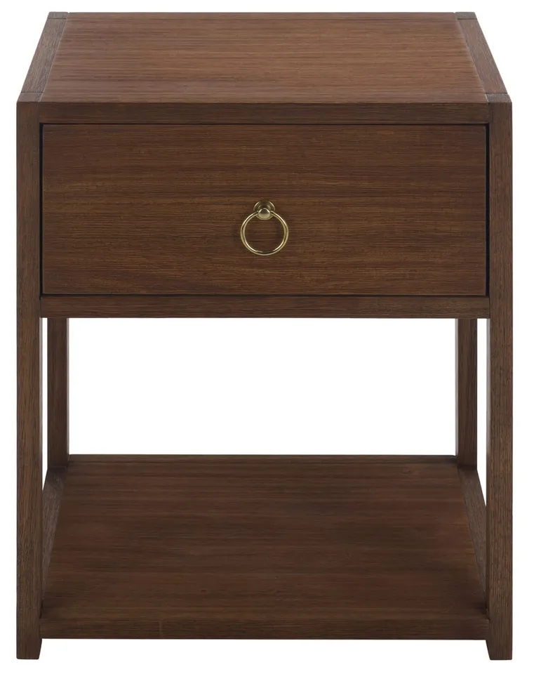 Sadie 1 Drawer 1 Shelf Nightstand - Honey Brown