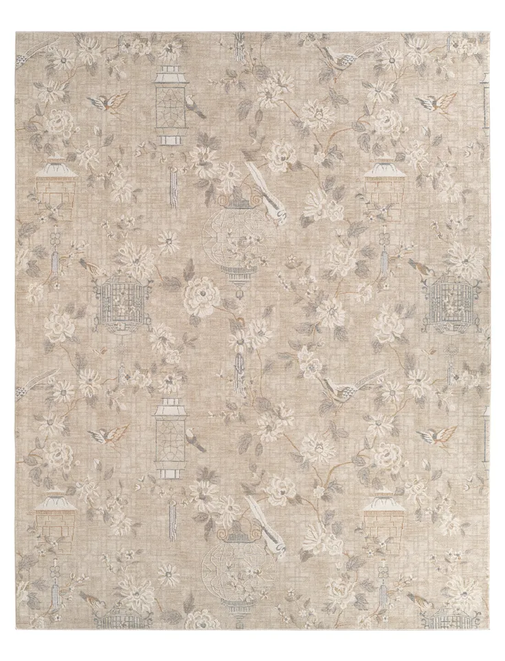 Anora by Vern Yip PVY02 Arts and Crafts Tan Area Rug (6'7"X9')