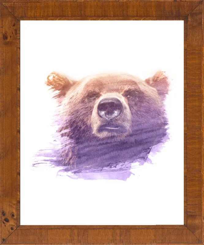 BEAR SUPERIMPOSED WATERCOLOR by Emiliano Deificus for Artfully Walls