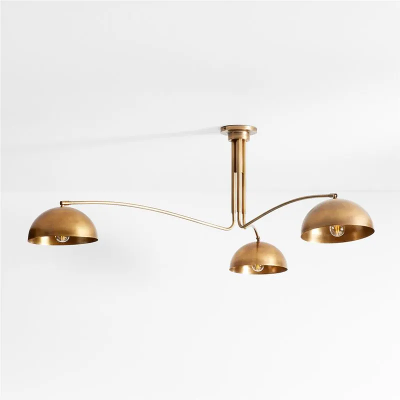 Olia Brass Metal Semi-Flush Mount Light 63"