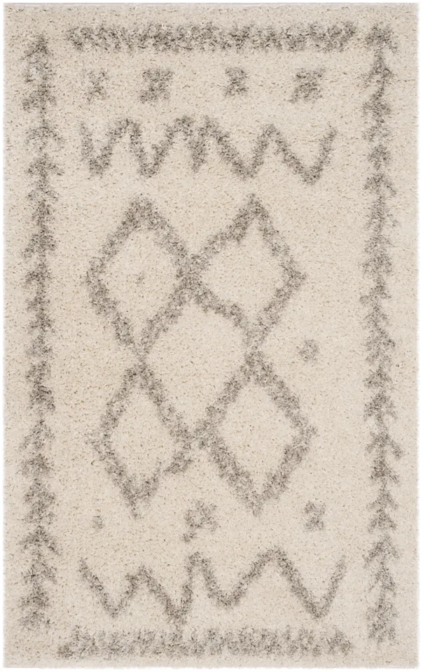 Arlo Home Woven Area Rug, ASG749G, Ivory/Grey,  3' X 5'