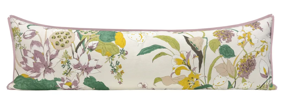 THE XL LUMBAR :: WATERLILY // LILAC | LDC - 14" X 48" / BUTTERFLY FLANGE / Clover