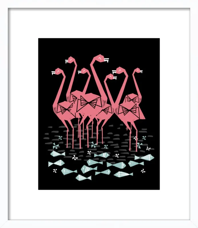 Flamingos by Andrea Lauren for Artfully Walls