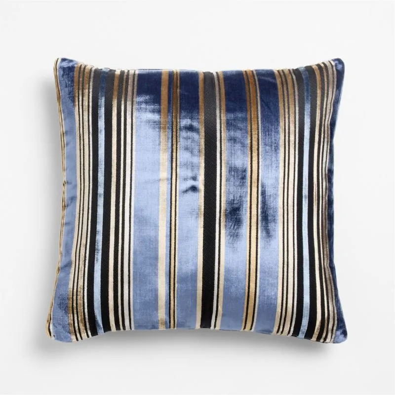 Highgrove 20"x20" Deep Indigo Throw Pillow Cover with Feather Insert