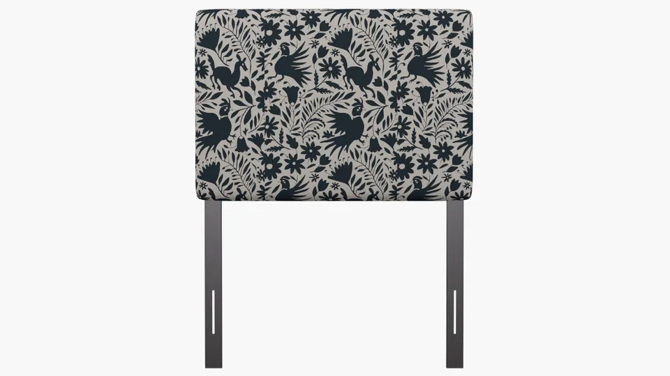 Square Back Headboard, Ink Frida, Twin