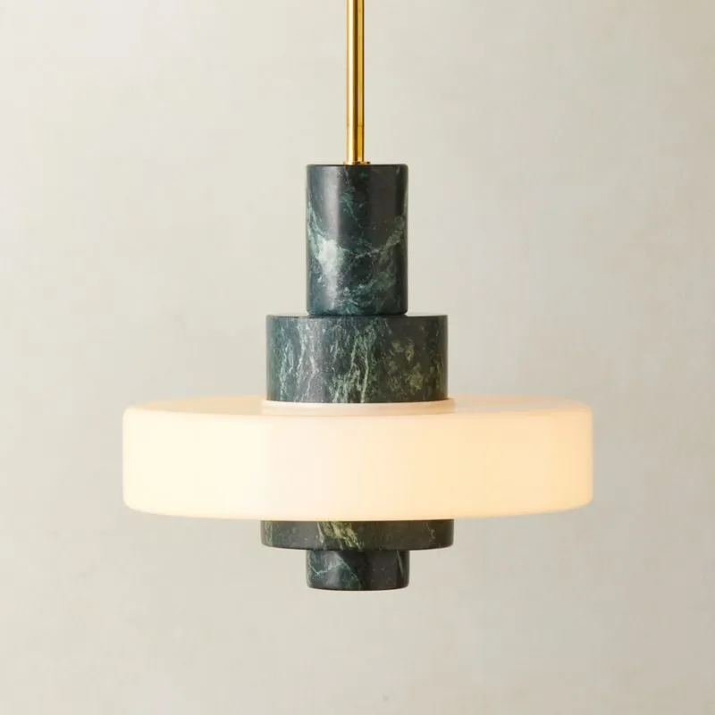 Mercury Green Marble Pendant Light