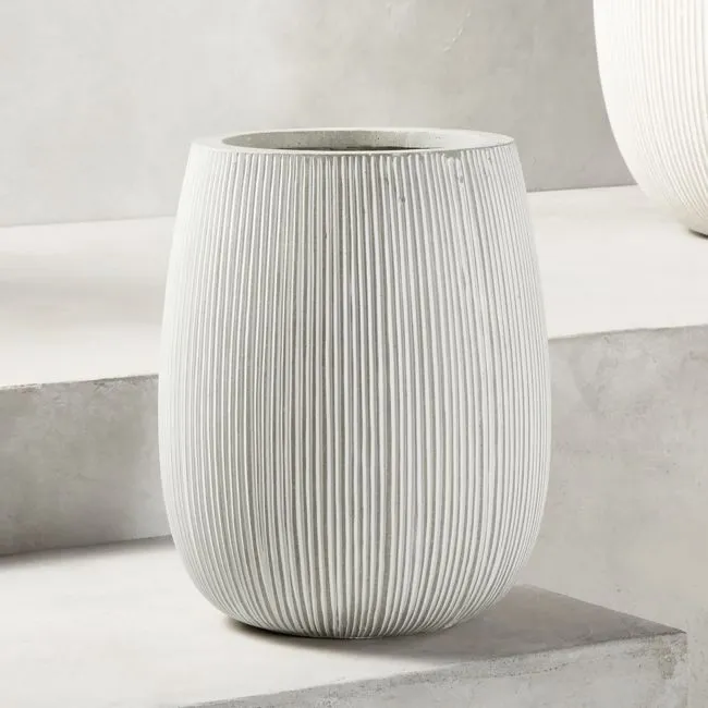 Pod Grey Cement Indoor/Outdoor Medium Planter 15.75"H