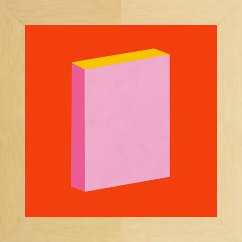 Color Books 3, Scarlet, Pink & Gold by Jessica Poundstone for Artfully Walls