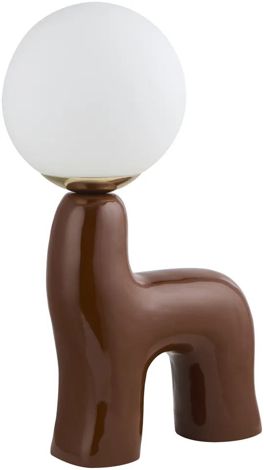 Opal  Glazed 17"H x 7"W x 9"D Accent Table Lamp