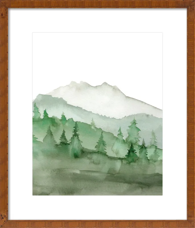Watercolor Mountain Art Print by Lana Effron for Artfully Walls