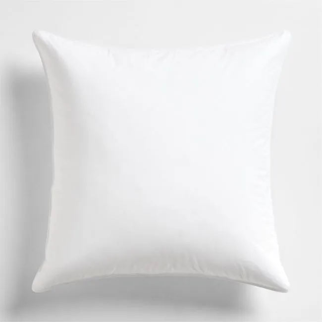 Essential Organic Cotton Down Feather Euro Sham Bed Pillow Insert