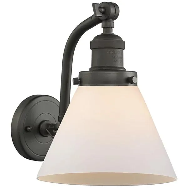 Zachary Glass Curved Arm Wall Sconce