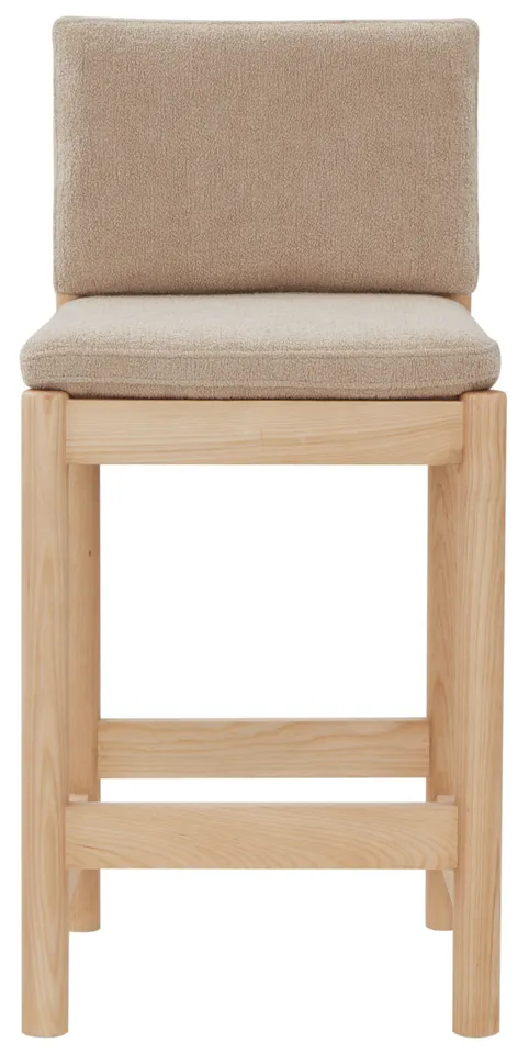Kalmia Boucle Counter Stool - Oatmeal/Natural