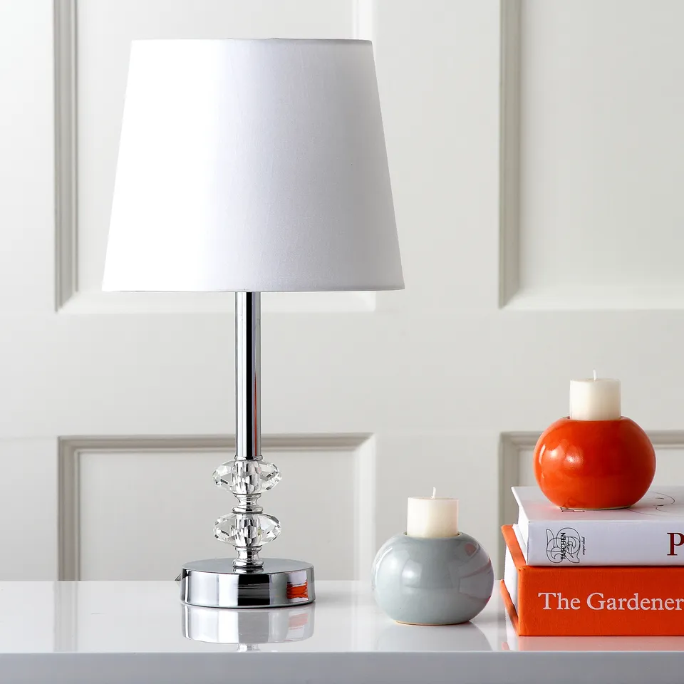 Ashford Crystal Orb Table Lamp, Set Of 2 - Clear / White