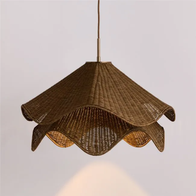 Lia Pendant Light with Dark Fiber Shade