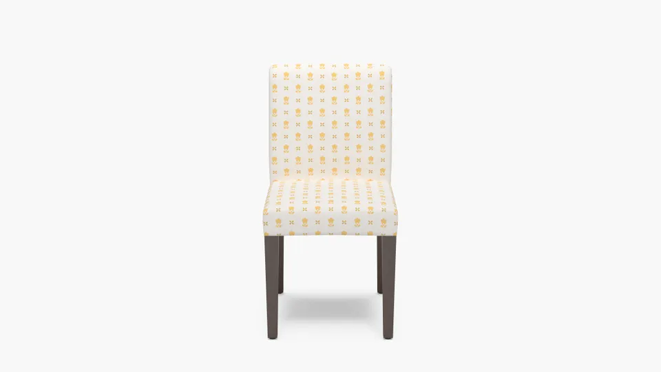 Signature Dining Chair, Buttercup Mod Fleur, Espresso Square Tapered Leg