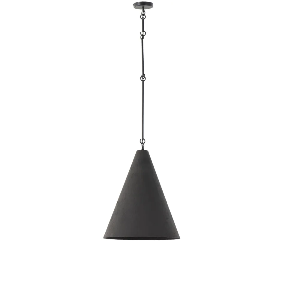 Grazia Pendant - Matte Black Plaster
