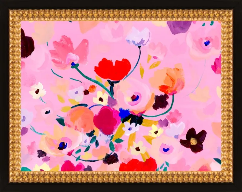 Pink Posey by KT Smail for Artfully Walls
