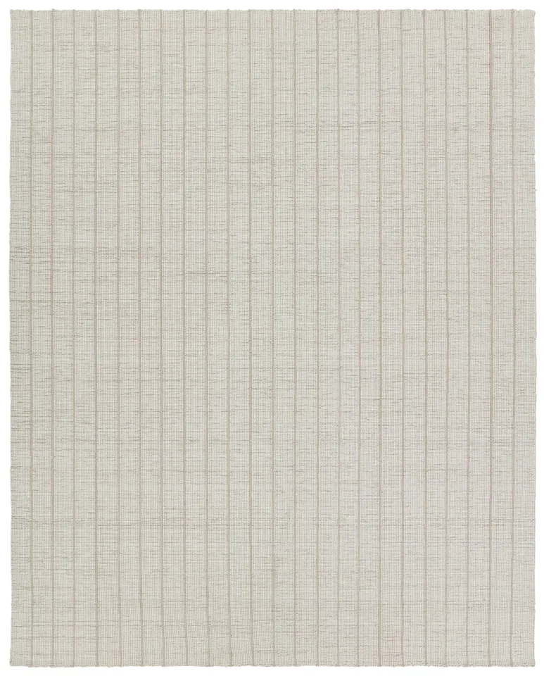 Highgate Handmade Striped Cream/ Light brown Area Rug (10'X14')