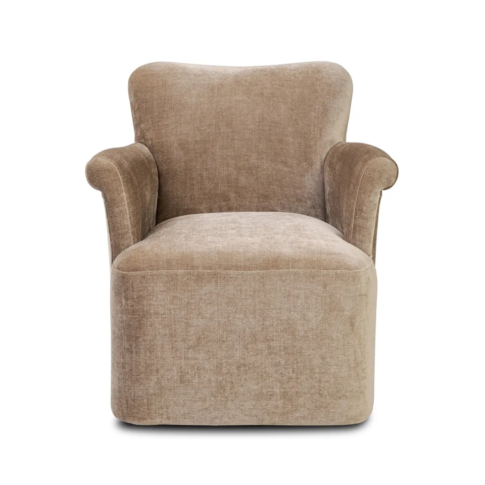 Camellia Swivel Chair - Altair Mushroom by Amber Lewis x Four Hands