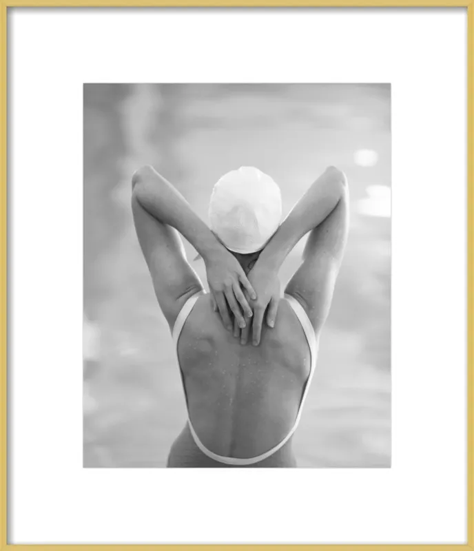 The Swimmer with a white  cap by Lucy Snowe for Artfully Walls
