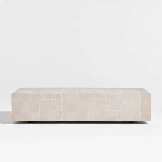 Avalon 51" Rectangular Tile Outdoor Coffee Table