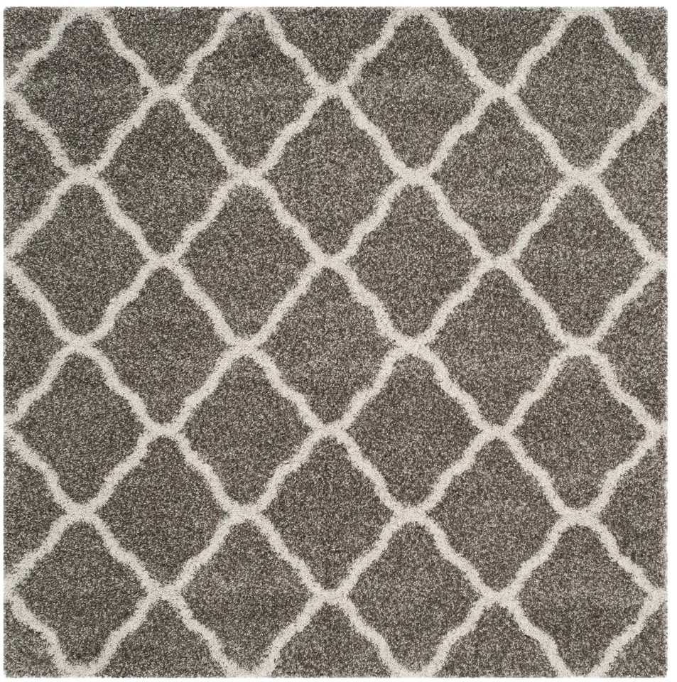 Arlo Home Woven Area Rug, SGH283B, Grey/Ivory,  7' X 7' Square