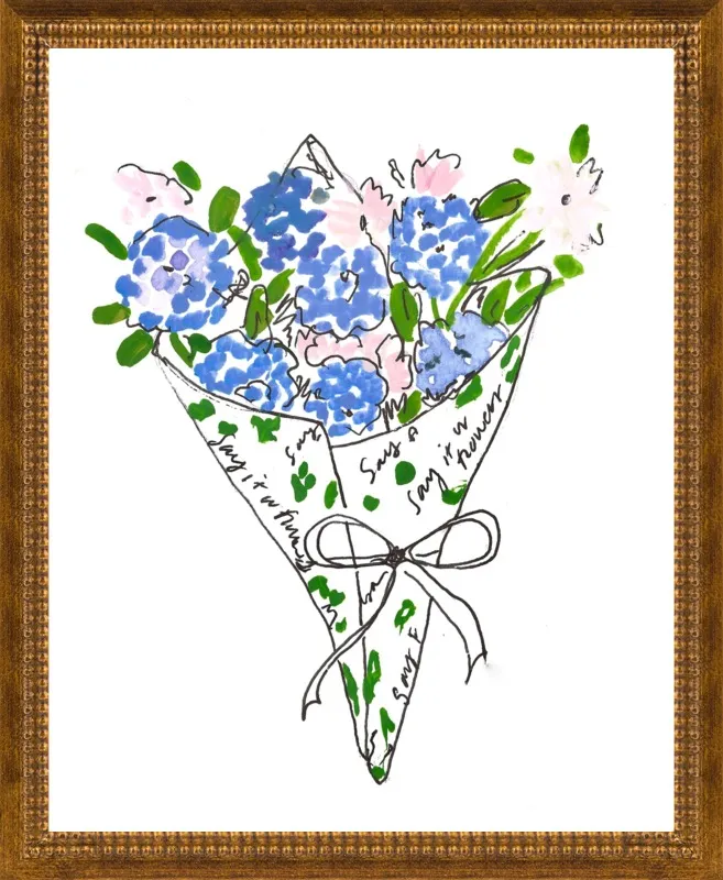 Bodega Flowers in Blue by Larsen McDowell for Artfully Walls