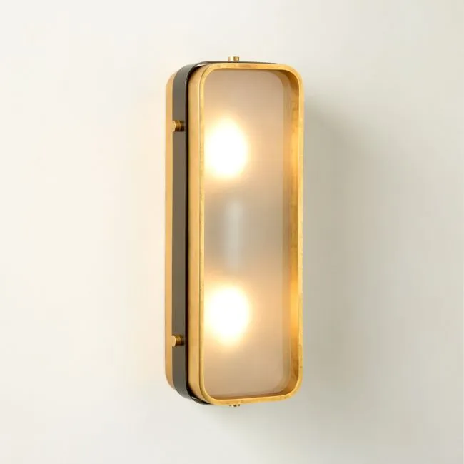 Tavish Indoor/Outdoor Aged Brass Wall Sconce Set of 2
