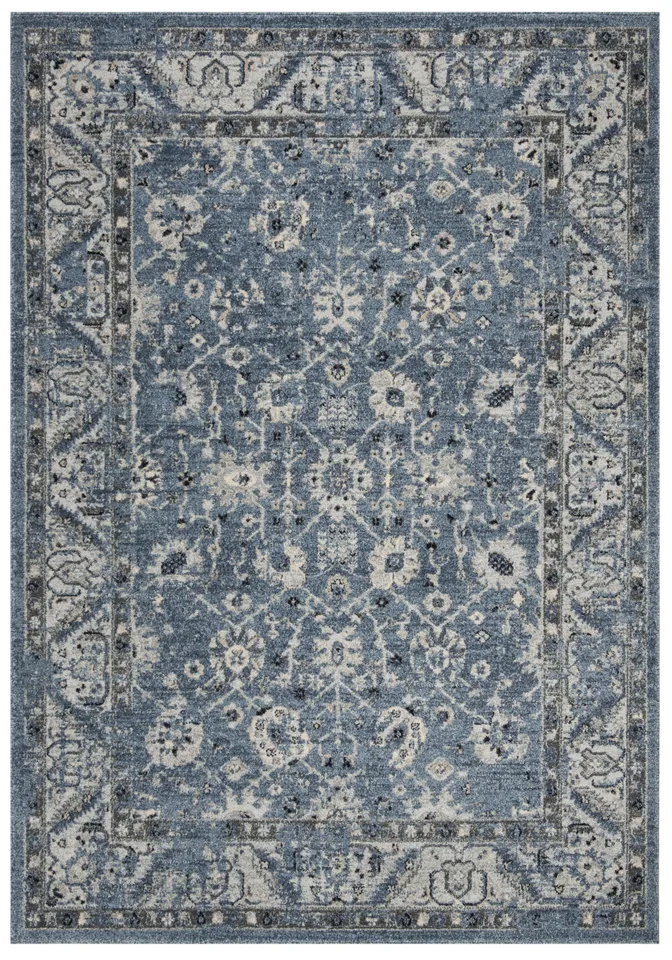 Arlo Home Woven Area Rug, CHL413N, Navy/Light Grey,  5' 3" X 7' 6"