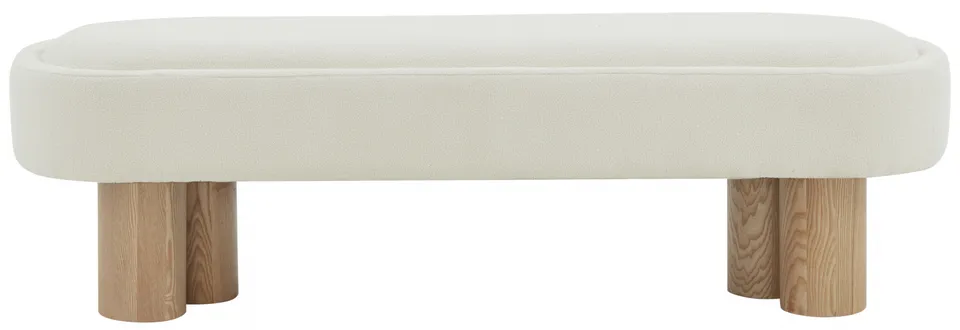 Katianna Boucle Bench - Ivory/Natural