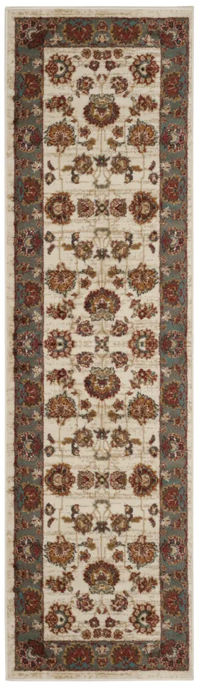 Arlo Home Woven Area Rug, SMT292S, Ivory/Grey,  2' 3" X 8'