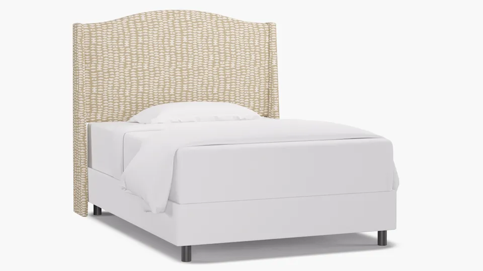 Classic Wingback Headboard, Sand Odalisque, Full