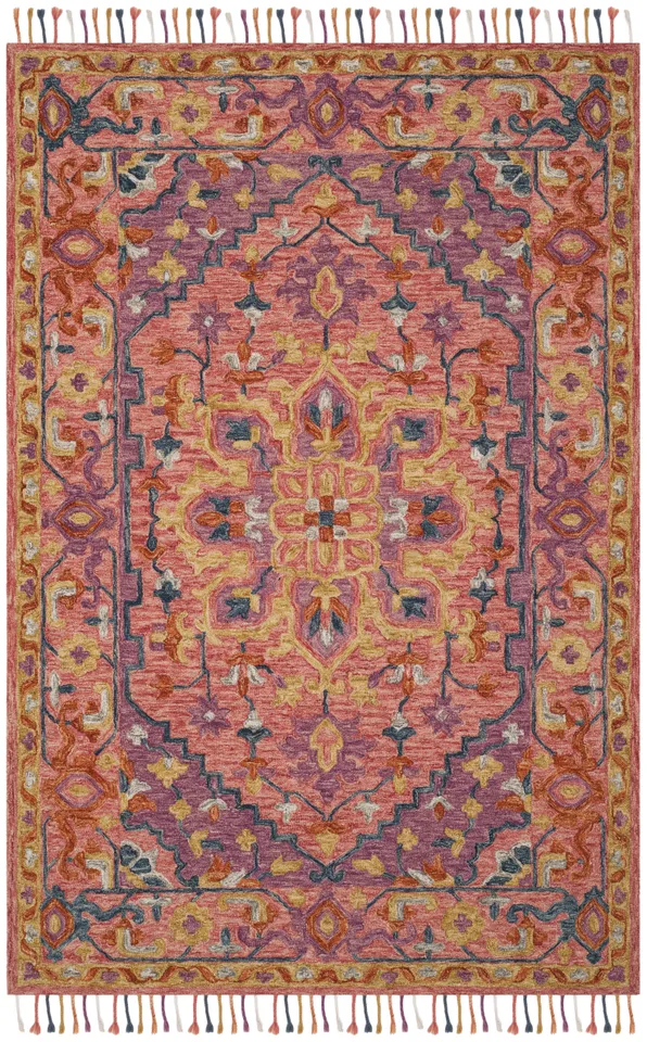 Arlo Home Hand Tufted Area Rug, APN226A, Pink/Violet,  2' X 3'