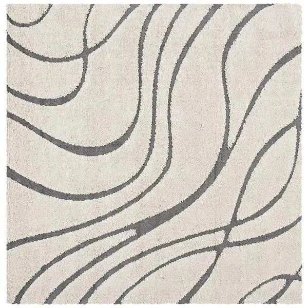 Coastal Shag Abstract Wave Area Rug